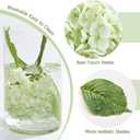 Waipfaru 21" Real Touch Hydrangea Artificial Flowers with Long Stem & Leaves, Full Latex Faux Hydrangea Flowers for Home Decor Party Floral Arrangements Wedding Bouquets Centerpieces, Green 3Pcs
