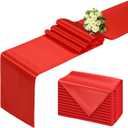 Red Table Runner 12x108 Inch - 12 Pack Satin Table Runners, Smooth Table Runner for Party Wedding Banquets Birthday