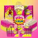 JOYGATHER 24 Pcs Softball Party Favors Bags with Handles, Softball Goodie Gift Candy Treat Snack Paper Bags with 3 Different Types for Birthday Party Supplies Baby Shower Decorations