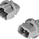 2PCS Car Tail Light Socket, OEM 33515S50003 Tail Light Wiring Harness Rear Turn Signal Brake Lights Plug Holder for Honda Civic 99-15, for Accord 98-15, for Acura CL RL TSX T20W 09-13 (Gray)