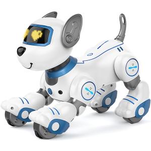 Robot Dog Toy for Kids 3-12: Remote Control Interactive Robot Puppy with Touch & Follow, Programmable Tricks, Dancing & Walking, Birthday Gift for Smart Boys & Girls