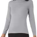 32 Degrees Women's Cozy Heat Base Layer Mock Neck Top - Thermal Long Sleeve Shirt for Winter Layering