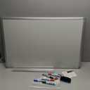 H-Qprobd 3' x 2' Magnetic Whiteboard Large Dry Erase White Board 36"x24" Aluminum Presentation Whiteboard with Long Pen Tray, 6 Markers, 2 Erasers &12 Magnets
