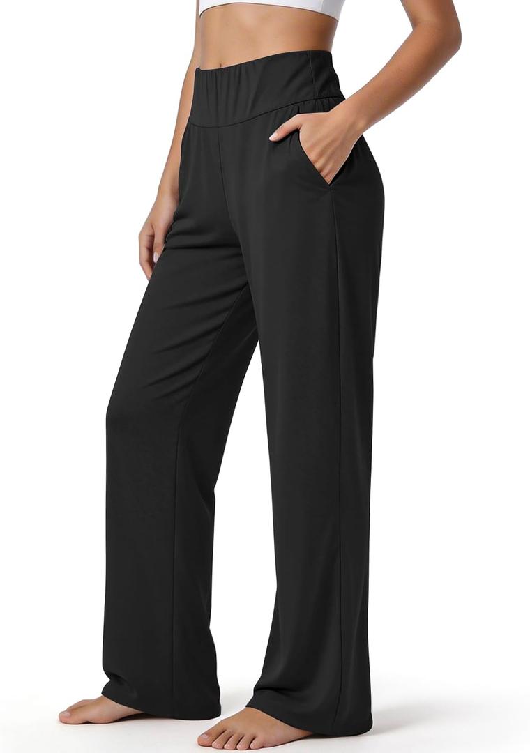 Women's Wide Leg Sweatpants High Waist Soft Athletic Pants, Lightweight Workout Lounge Pants for Yoga Gym Running (XL)