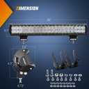 Nilight LED Light Bar 20 Inch 126W Spot Flood Combo Green Beam Off Road Lamp Fishing Hunting Emergency Deck Work Lighting for Trucks UTV Pick-up Van Boat Tractor