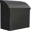 NACH Large Mailbox for House, 12.4x7.1x11.8 Black Mailboxes for Outside, Waterproof Mailbox - Baxter-Style Wall Mount Mailboxes for Outside
