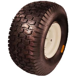 20x8.00-8 Lawn Mower Tire and Wheel Tubeless with 3/4 Bushing, 3.5Offset Hub and 3 1/16 Keyway 20x8x8 Lawn Mower Tire with Rim for Tractor Rear, Turf Tread 20 inch Wheels, 800 lbs Weight Capacity