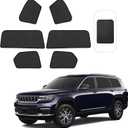 Front Side Half Window Shade Foldable Custom Fit for 2021-2024 Je-ep Grand Cherokee L Car Window Shades for Side Window Sun Shade UV Protection Heat Insulation for Camping Sleeping 6PCS