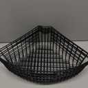 Leeden Lazy Susan Wire Storage Organizer Basket with Handle-Metal Cabinet Storage Bins -Kitchen Cabinet Organizer-1/4 Wedge Can Organizer Black (for 24" Lazy Susan, 4 Pack)