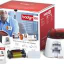 Badgy100 Plastic Card Printer with Badge Studio - ID Design Software for Full Color, Custom, Tamper Proof ID Badges in Seconds