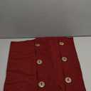 HWY 50 Burgundy Red Chenille Throw Pillow Covers 11x18 Inch with Triple Buttons, Soft Farmhouse Accent Decorative Cushion Cases for Couch Sofa Bed Living Room Pack of 2