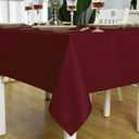 2 Pack Burgundy Rectangle Tablecloth Waterproof Stain Resistant Wrinkle Free Table Cloth 210GSM Polyester Wipeable Table Cover for Party, Banquet - Rectangular/Oblong, 60 x 120 inch (2 Pcs)