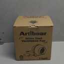 Artibear 3.5 Inch 168 CFM Inline Duct Ventilation Fan with 2 Speed Controller, Air Vent Blower for Hydroponic Grow Tent, Greenhouse, Workshop, Attics, Basement, Kitchens, Black