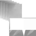Better Office Products 2 Pocket Glossy Laminated Metallic Silver Paper Folders, Letter Size, 25 Pack, Paper Portfolios, Box of 25