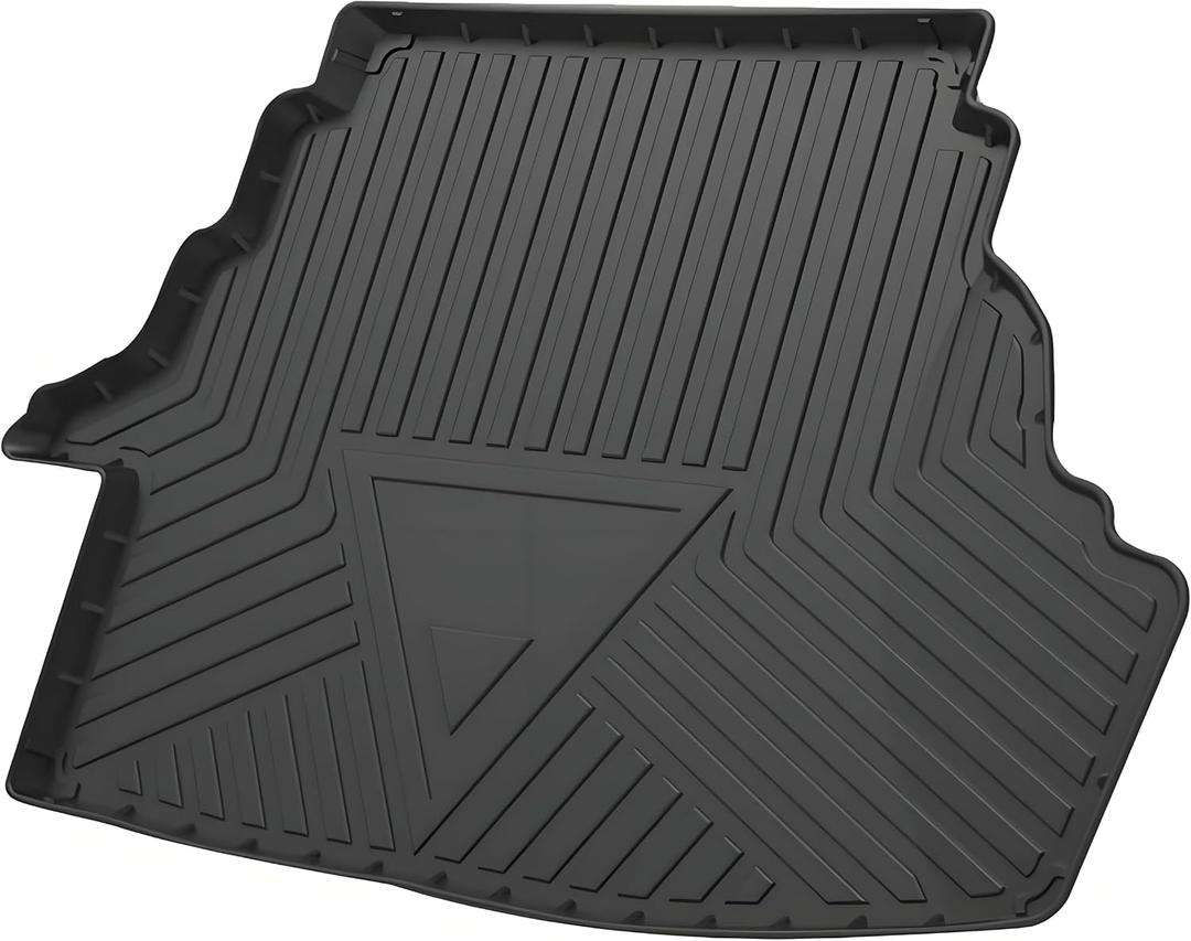 Camry Cargo Liners - All-Weather Protector 3D Custom-Fit Waterproof Durable Odorless TPO High-Raised Edge Flexible Rear Trunk Tray Floor mats Compatible with 2006-2012 Toyota Camry
