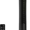 Amazon Basics 40" 70-Degree Oscillating Digital Tower Fan with Powerful Airflow for Bedroom, Living Room, Office, 4 Speeds, 3 Modes, 15-Hour Timer, Remote Control, 50W, Black