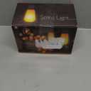 Flickering Flame String Lights - 22Ft 20LED for Outside, Plug-in Garden Decor - Halloween Christmas Indoor Outdoor, Connectable Backyard Decorative Cafe Bistro Patio