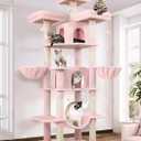 Globlazer Big XXL Cat Tower for Indoor Multiple Cats, F80, Pink