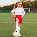 Kids School Socks Girls Knee High Socks Black White 3 Pairs (S)