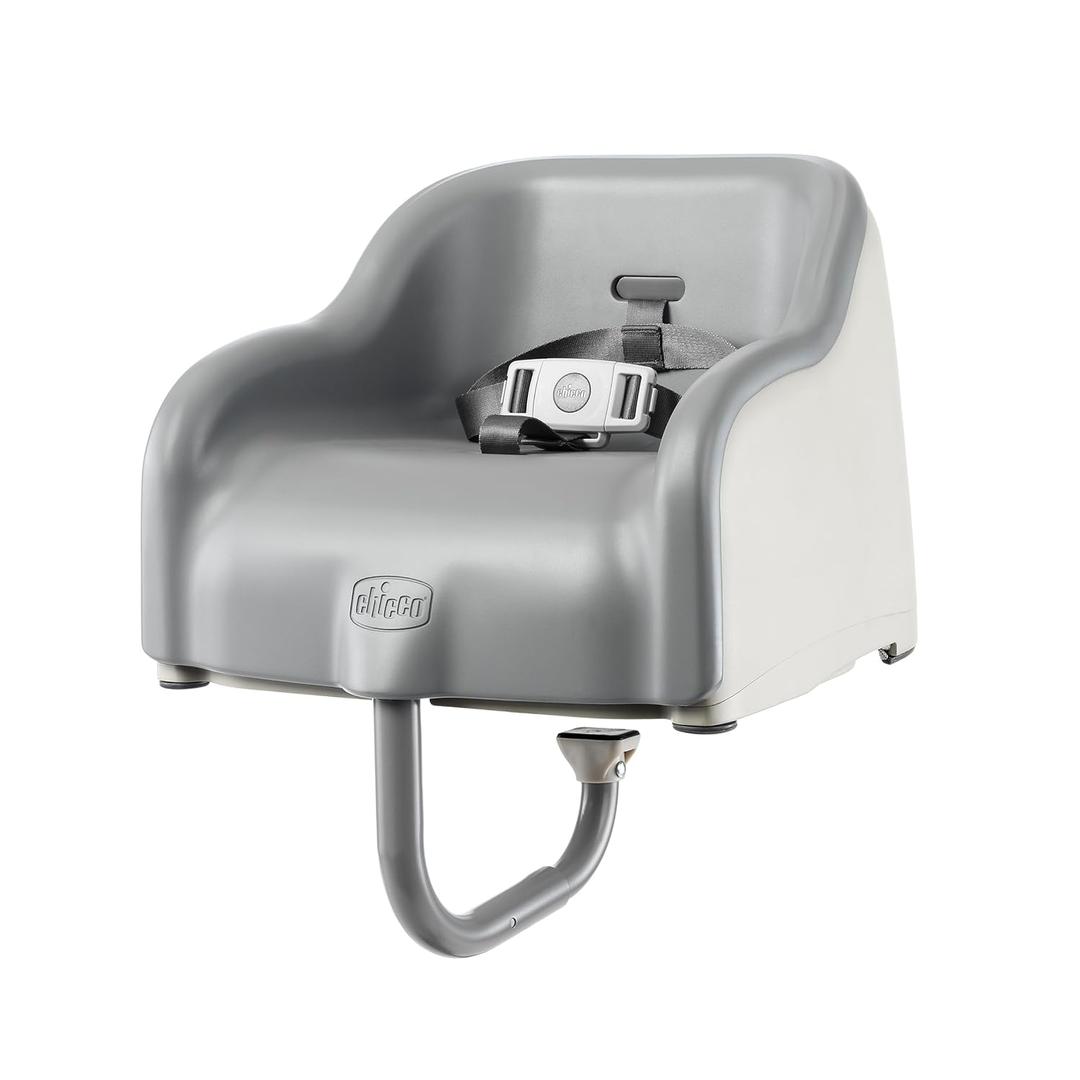Chicco Cinch Clamping Booster Seat with Quick Set Up, Easy-to-Clean Removable Seat Cushion and 3-Point Harness, Mocha/Grey