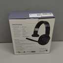 Trucker Bluetooth Headset, Wireless Headsets with Noise Cancelling Microphone, Long Battery Life Bluetooth Headphones with Detachable Earpad/Single+Dual Mode for Office/Driving/Home (Black)