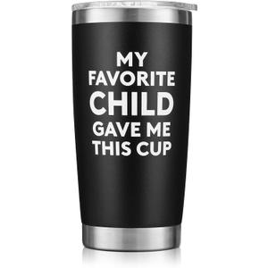 NOWWISH Gifts for Dad from Daughter Son, Dad Birthday Gifts, Funny Coffee Tumbler for Men Dad (20oz, Black)