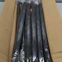 Liberty Imports Pack of 12 Parties Events Stick Umbrellas 46" Large Canopy Windproof Auto Open J Hook Handle in Bulk (Matte Black)