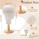 RattanView 2 Pcs Wig Stand with Head 23 Inch Linen Mannequin Head with Wooden Stand Canvas Mannequin for Hats Wigs Caps Headdress Home Store Hair Salon(Beige)