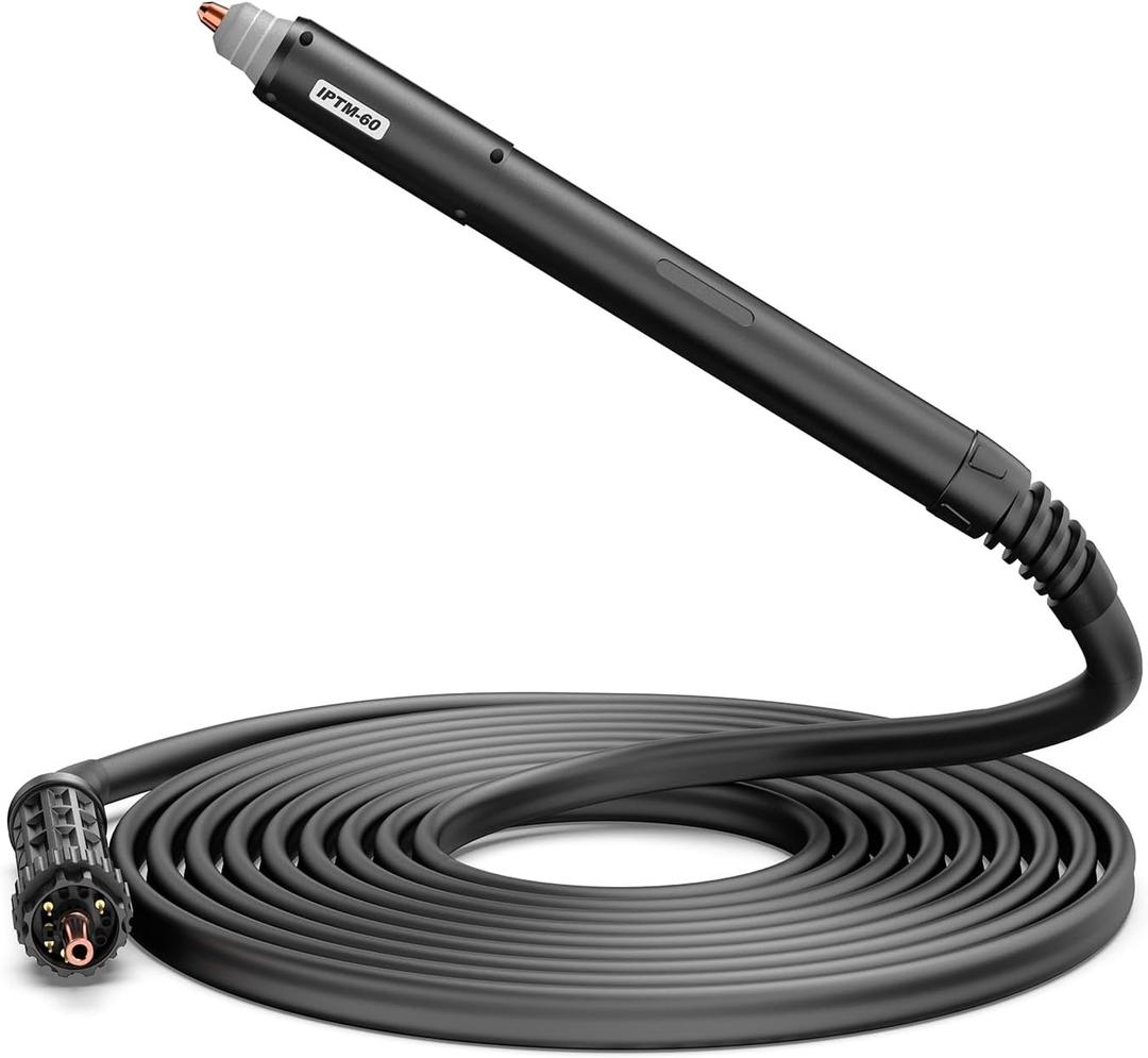 CNC Plasma Cutting Torch, IPTM60 Non-HF Pilot Arc Plasma Cutting Straight Torch, 32FT