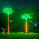 Palm Trees for Outside Patio Decor, 8FT 300LED Lighting Artificial Palm Tree with Coconuts, Outdoor Pool Tropical Decorations for Home Party Hawaiian Jungle Christmas Nativity Beach Garden Park