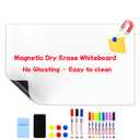 MOOJOU Giant Magnetic Whiteboard 100"x48" Peel & Stick for Full Wall