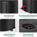 Collapsible Rain Barrel Water Storage Containers-53 Gallon Portable Rainwater Collect System Water Tank to Collect Rainwater from Gutter Downspout Water Catcher with Spigots,FilterOverflow Kits