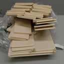 Criusia Drawer Organizer Clothes, 21 Pack Dresser Organizer for Baby Clothes, Underwear, Sock - Foldable Closet Organization and Storage Dividers Bins for Nursery, Bedroom (Beige)