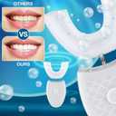 2 Pieces Ultrasonic Electric Toothbrush Adults U Shaped Automatic Toothbrushes for Teeth Whitening, 3 Brush Heads, Whole Mouth 360 Degree Cleaning Hands Rechargeable IPX7 Waterproof (No Base)
