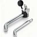 TOPTOW 63530 Trailer Hitch Receiver Lock, Right Angle Dual Pins 1/2" & 5/8" Diameter, Heavy Duty Bent Locking Pin, Chrome