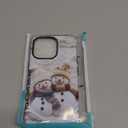 Case Compatible with iPhone 15 Pro,Hybrid 2-Layer Hard Shell,Shockproof Soft for Girl Women,Christmas Snowman Winter