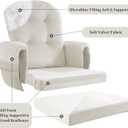 HOMBYS Glider Rocker Replacement Cushions 5 PCS with Storage Side Pocket, Velvet Fabric, Foam & Microfiber Filling, Non-Slip & Washable,Thickened & Supportive for Glider Rocking Chair, 22"W*21.2"L