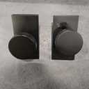 Passage Set, Modern Rectangle Rosette, Modern Round Knob, Flat Black