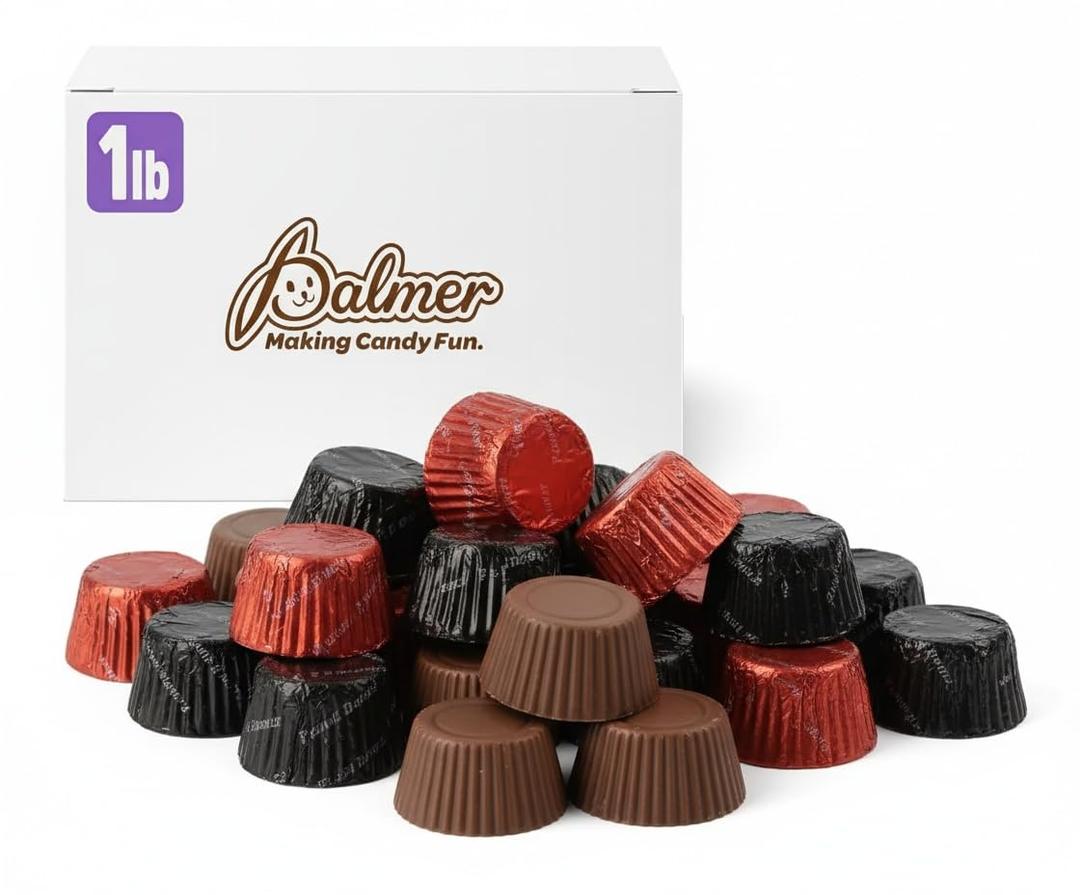 2 x Palmer Milk Chocolate Assortments, Crisp and Crunchy Candy, Individually Wrapped Halloween Pieces, Making Candy Fun Since 1948 (1 Pound, Peanut Butter Cups) (EXP 03/05/27)