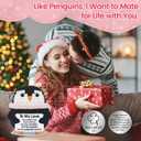 Positive Gifts-to My Love Crochet Penguin,Handmade Crochet Animals for Him Her Boyfriend Girlfriend Birthday Christmas, Wedding Anniversary Valentines Gift for Women Men,Romantic I Love You Gift