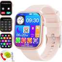 G20 Women's Smart Watch 1.85 Inch Touch Screen Fitness Tracker Watch IP67 Waterproof Sports Smart Watch for Android iPhone (Pink)