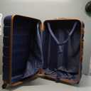 Coolife Luggage 3 Piece Set Suitcase Spinner Hardshell Lightweight TSA Lock (20in,24in,28in, Apricot Navy)