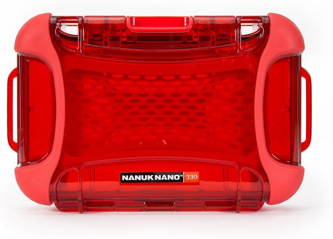 NANUK Nano Series 330 Ultra Resistant Polycarbonate Waterproof Protective Case, Red (Large)