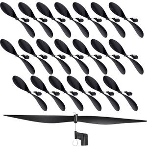 Libima 20 Pcs Plastic Propeller for Stem Activities 7.1 Inches Fold Resistant Propeller Blades with Rubber Band Hooks for Airplanes and Helicopters from Research Institution, Black