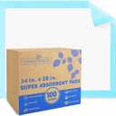 Extra Large Puppy Pads 28"x34",Super Absorbent Disposable Pee Pads for Dogs / Wee Wee Pads / Potty Training Pads, Incontinence Bed Underpads for Adults, 100 Count (Blue)