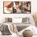 3PCS Black Woman Canvas Wall Art,Black Girl Poster Fashion Girl Abstract Pictures Prints Boho Black Female Paintings African American Woman for Nordic Minimalist Room Bedroom Wall Decor Unframed