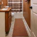 LIVEBOX Boho Burnt Orange Runner Rug 2x6 for Bathroom Kitchen Entryway, Cotton Woven Washable Bedroom Rug Runners, Hallway Laundry Room Decor Throw Rugs