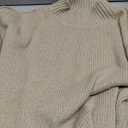 Saodimallsu Womens Oversized Sweater Dress Mock Neck Long Sleeve Casual Warm Chunky Knit Fall Winter Maxi Dresses (Khaki) XL