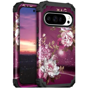 Hocase for Google Pixel 9 Pro XL Case, Shockproof Heavy Duty Protection Hard Plastic+ Silicone Rubber Bumper Hybrid Protective Case for Google Pixel 9 Pro XL 6.8" 2024 - Mandala in Galaxy