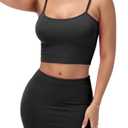 Y2K Women's Sexy 2 Piece Skirt Set Crop Top & Bandeau Mini Dress Summer Bodycon Outfit for Club Vacation Beach